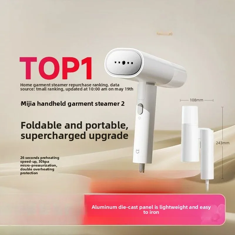 Handheld Foldable Garment Steamer, Mini Portable Steam Iron for Home Dorm Travel, Clothes Wrinkle Remover