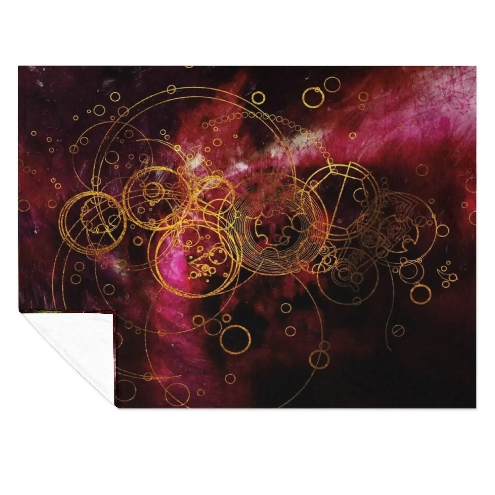 

ClockWork Writing Red Throw Blanket warm winter Blankets For Bed blankets and throws Luxury Designer Blankets