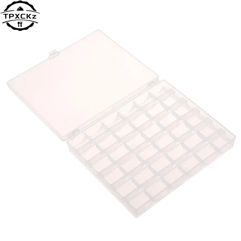 36 Spools Sewing Machine Bobbins Empty Bobbins Spools Sewing Machine Plastic Storage Box For Home Sewing Accessories Tool