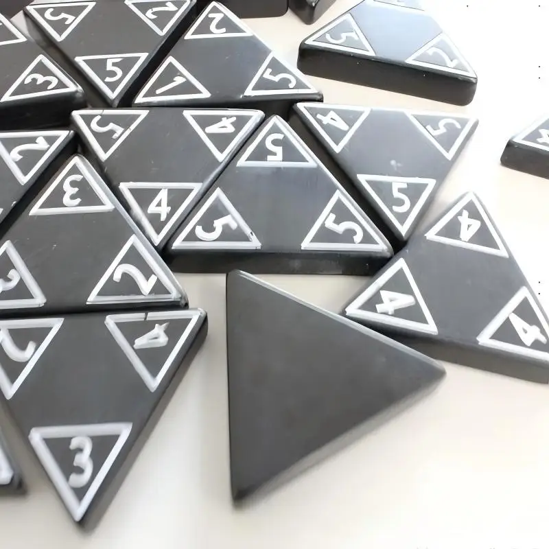 56Pcs Triangular Domino Game Set - Premium Melamine with Digital Cards. Casual Puzzle Toy for Family Entertainment. view 3