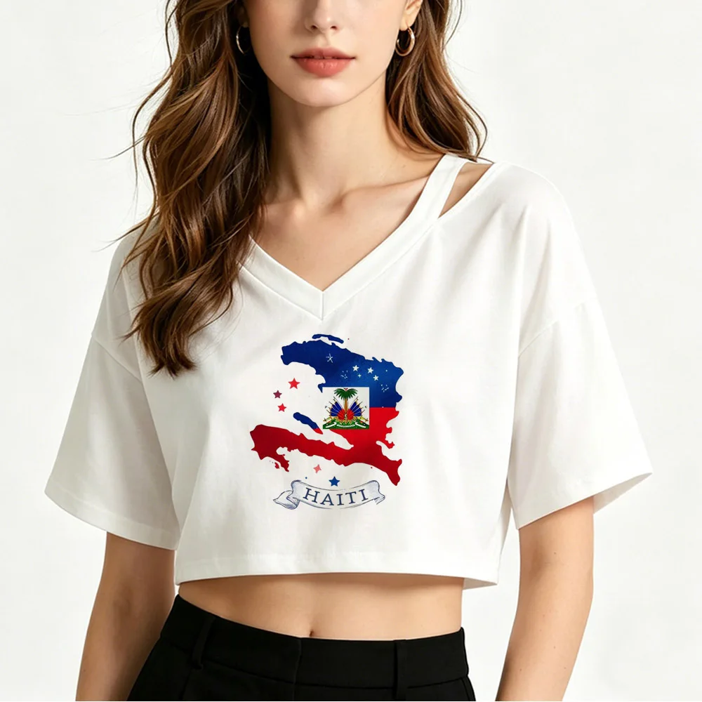 Haiti crop top women manga japanese streetwear t shirt clearance sales dollette vintage japanese
