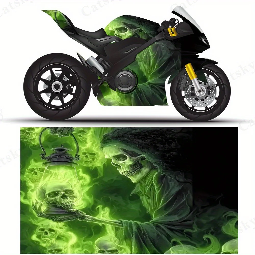 

The skeleton of the lantern PVC material self-adhesive waterproof motorcycle car sticker, paste firm and anti-wear, waterproof a