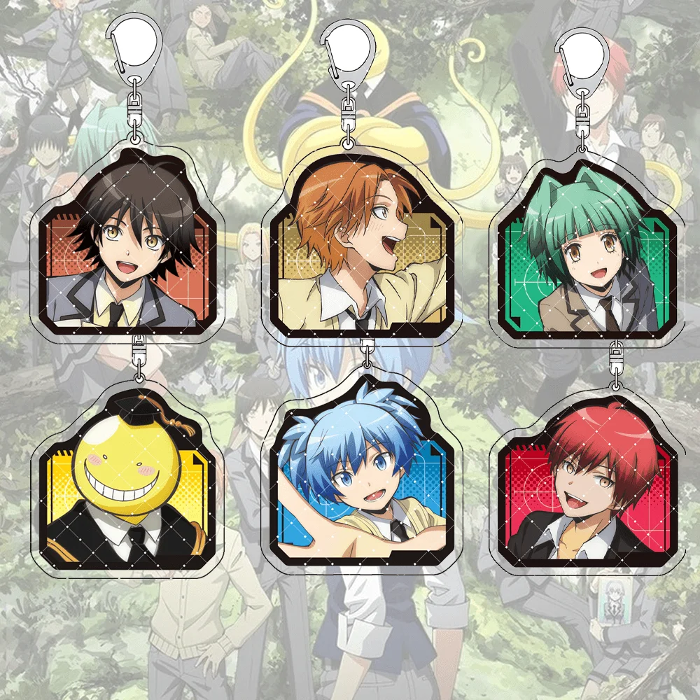 Assassination Classroom Anime 6cm Acrylic Stand Keychain Figure Bag Pendant Desktop Decor Collection Gift For Anime Fans