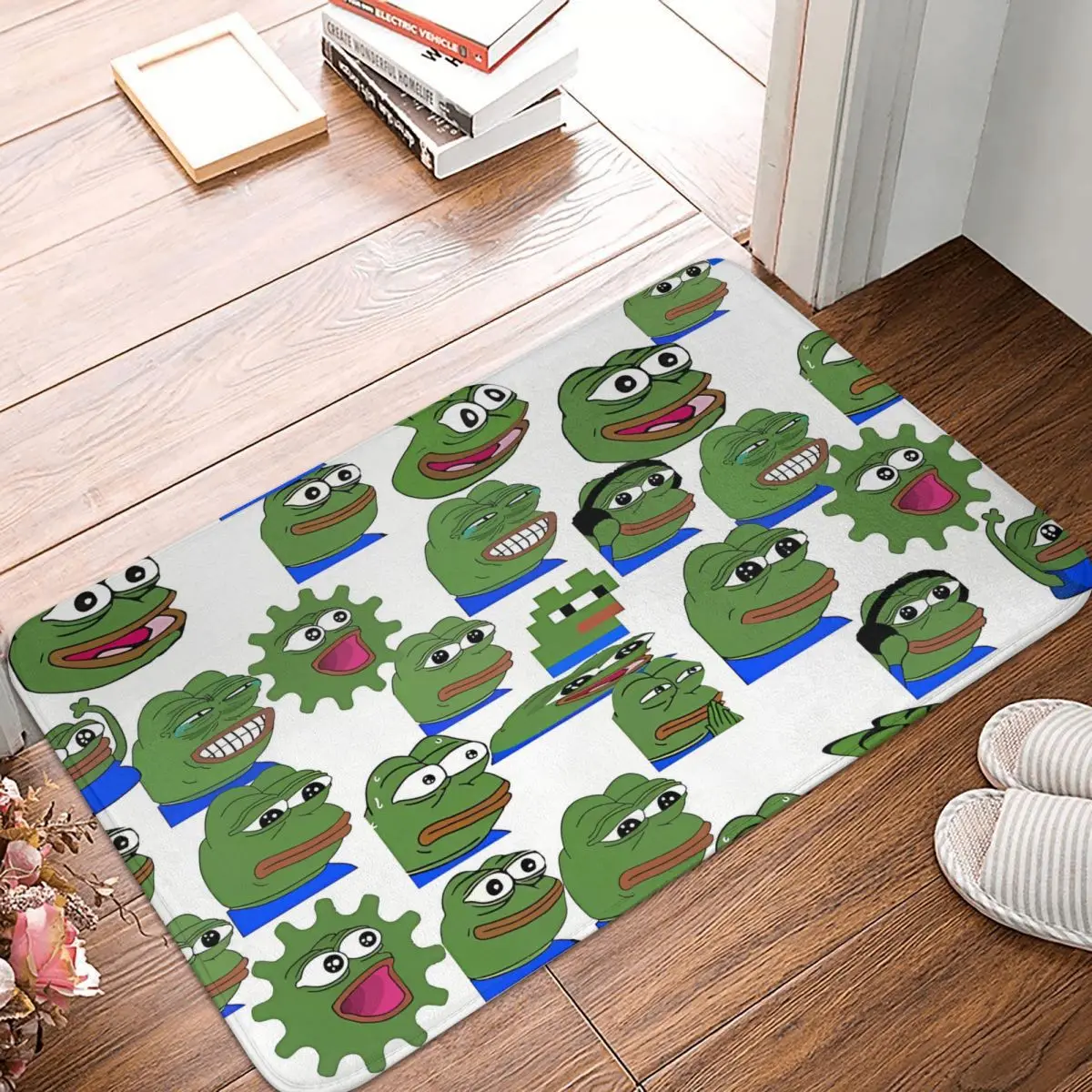 pe pe Bathroom Non-Slip Carpet XQC Emotes Living Room Mat Entrance Door Doormat Floor Decoration Rug