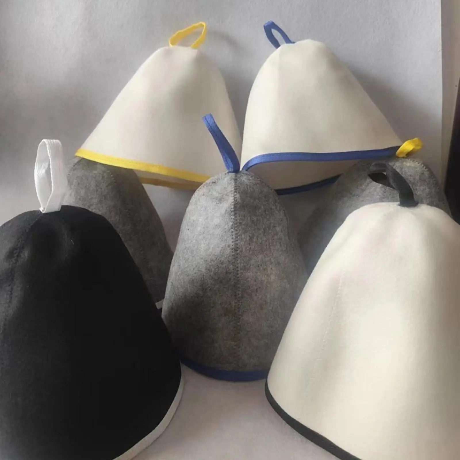 Wool Felt Sauna Cap Anti Heat Thickened Wool-Haired Felt Hat Headgear Sauna for Bathroom Sauna Hat Felt Absorbent Bath Spa Cap