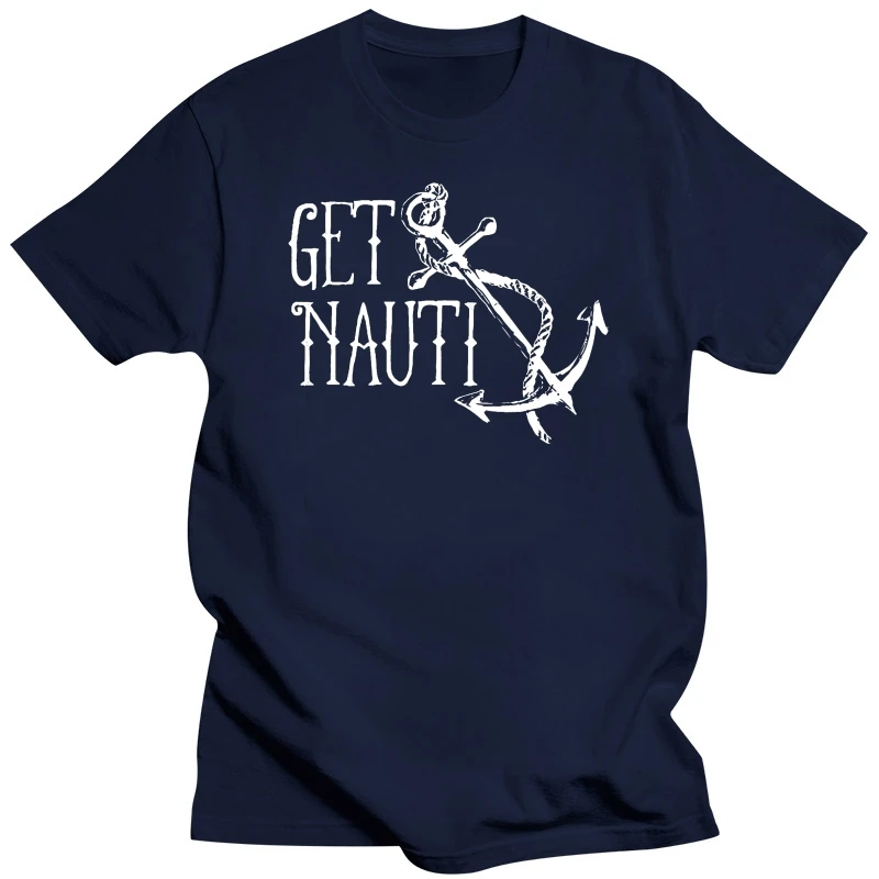 New Mens Spring Summer Dress Short Sleeve Casual Get Nauti Shirt Funny Nautical Sailer Shirts Get Naughty Shirt 032863