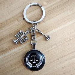 DIY Attorney Keychain Justice Scale Keychain Judge Justice Hammer Keychain Law Student Gift Law Justice Logo Keychain
