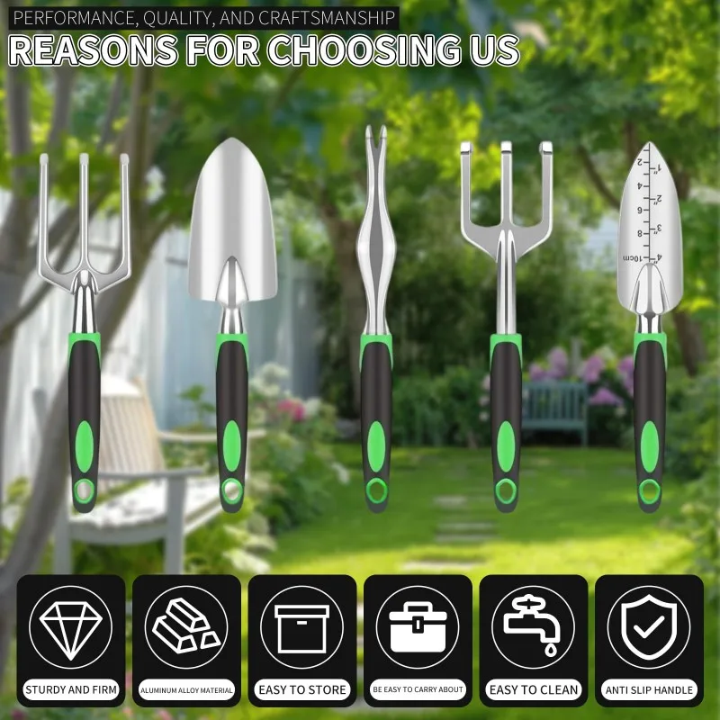 Y51A-Gardening Tool Set 8Pcs Featuring Pruners, Gloves, Rakes, Shovels Etc For Planting, Pruning And Transplanting