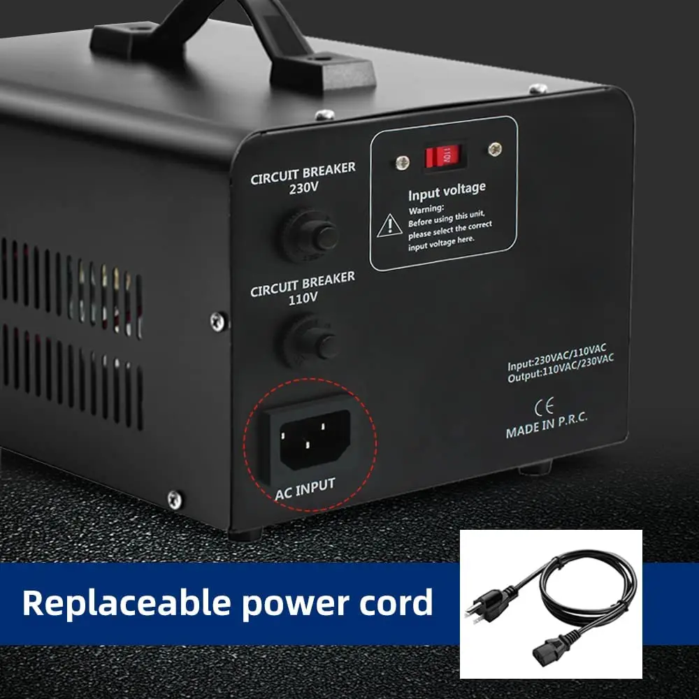 2000W 110V-220V voltage transformer power supply adapter voltage changer EU/Universal/UK socket