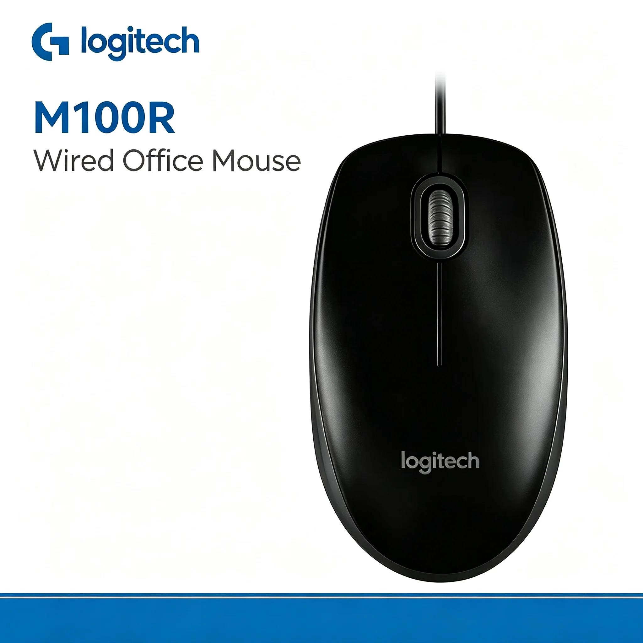 Logitech M100R USB Wired Office Mouse Stable Optical Tracking Computer Mice