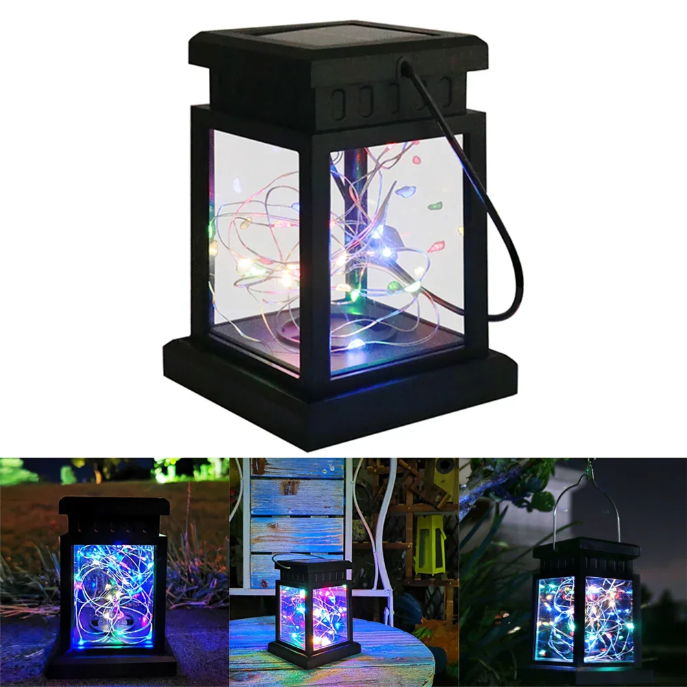 

Retro Solar Lights Lanterns IP44 Waterproof Outdoor Hanging Lights Garden Yard Decorations Candle Solar Led Light