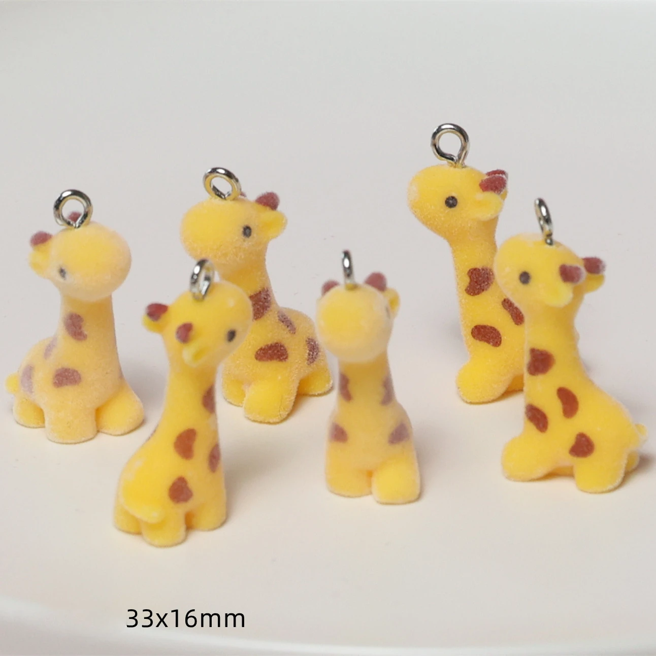 10pcs 3D New Flocking Spot Plush Cute Charms Animal Kitten Rabbit Pendants for Bracelet Necklace Making DIY Jewelry Accessories