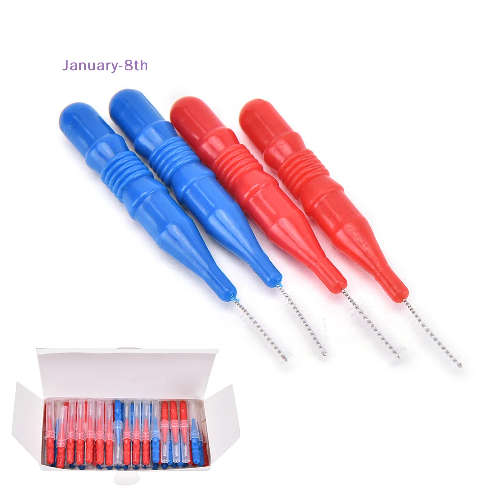 50Pcs Clean Tooth Floss Head Hygiene Dental Plastic Interdental Brush Toothpick