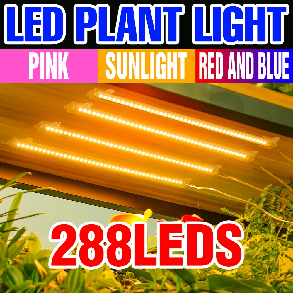

USB 5V LED Grow Light Strip Full Spectrum Plants Cultivation Fill Lamp With 24 Hour Timing For Potted Fruit Hydroponics Lighting