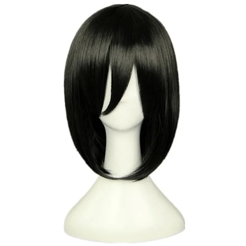 

Atta on Titan Mikala aerman wig short Bob bla heat resistant synthetic hair cosplay costume wig wig cap