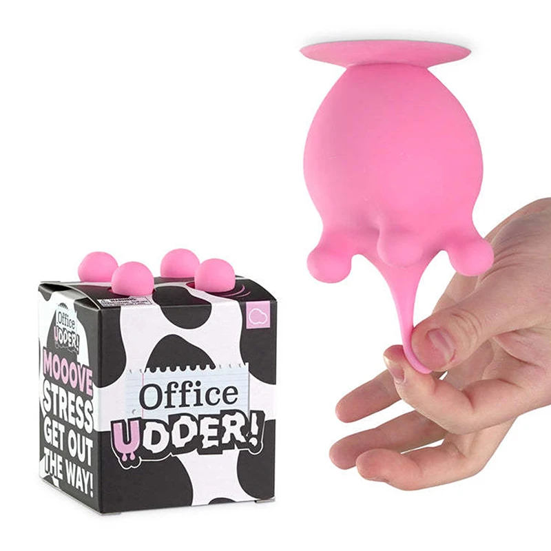 Creativo nuova mucca Udder giocattolo di decompressione antistress simpatico animale da spremere piccola mucca pizzico giocattolo agitarsi