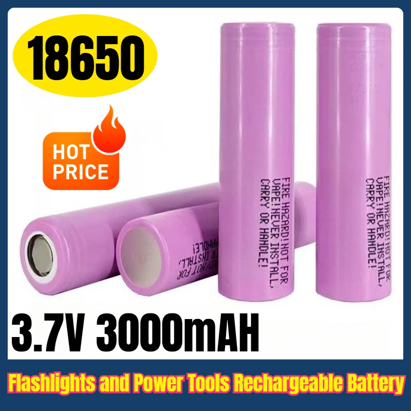 

18650 3.7V 3000mAH Flashlights and Power Tools Rechargeable Battery