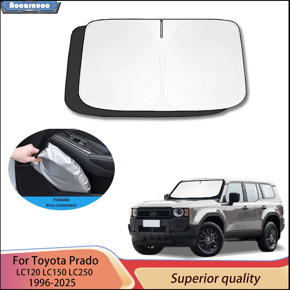 

For Toyota Prado LC90 LC120 LC150 LC250 1996-2025 Windshield Sun Shades-UV Reflective Heat Shield, Premium Car Visor Cover