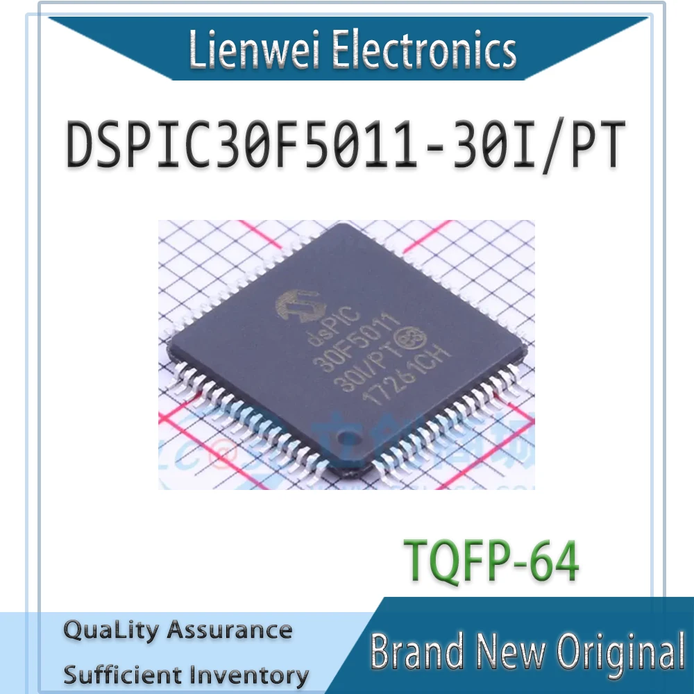 

100% New Original DSPIC30F5011 DSPIC30F5011-30I/PT IC MCU Chipset TQFP-64