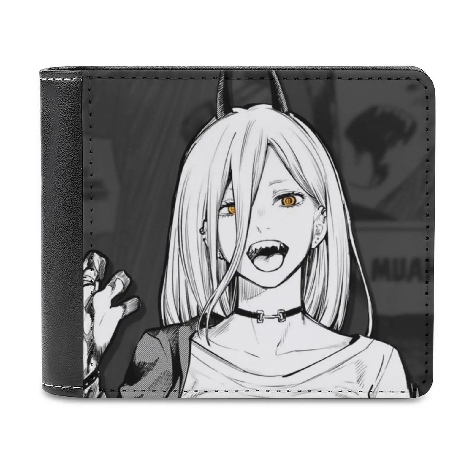 The Great Power Of Awesome Cover Leather Wallet Men's Wallet Diy Personalized Purse Father's Day Gift Denji Manga Anime Makima