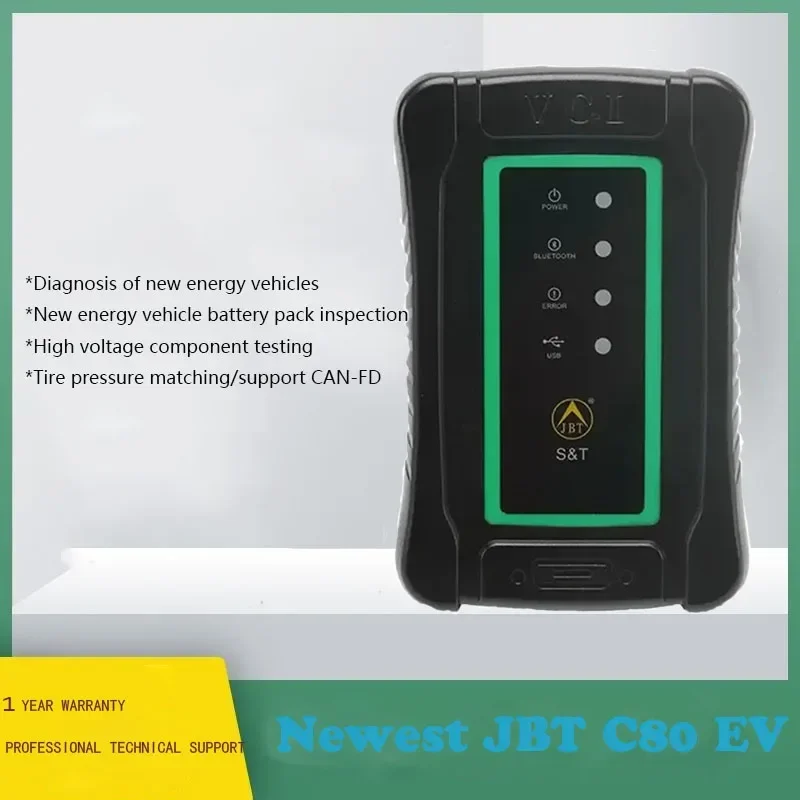 2024bestseller JBT C80 EV New Energy Vehicle Diagnostic Chip Car Decoder Car Diagnostic Equipment New Energy Vehicle Diagnostic