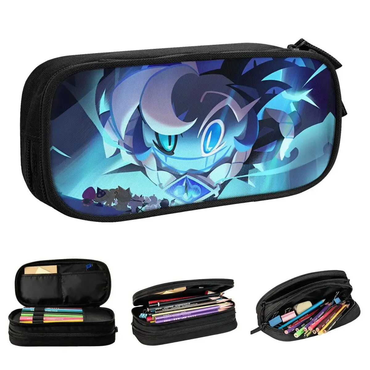 Cute Shadow Milk Cookie Run Kingdom Pencil Case Cartoon Pencil Box Pen Box for Girls Boys Bag Students School Gifts Stationery