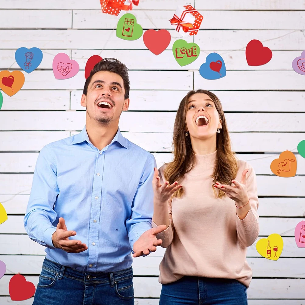 

108pcs Heart Shaped Handwriting Paper Bright Colors Writable Surface Valentine Decor Classroom Activities Teaching Supplies