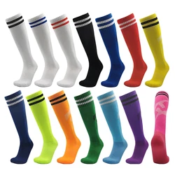 1-5 pairs Adult Child Football Socks Soccer Baseball Stockings Man Women Training Wear-resistant Running Sports Futsal Long Sock