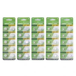 10Pack AG1 AG3 AG4 AG10 AG13 1.55V Alkaline Coin Batteries, Long Last Power Button Cells for Small Electronics