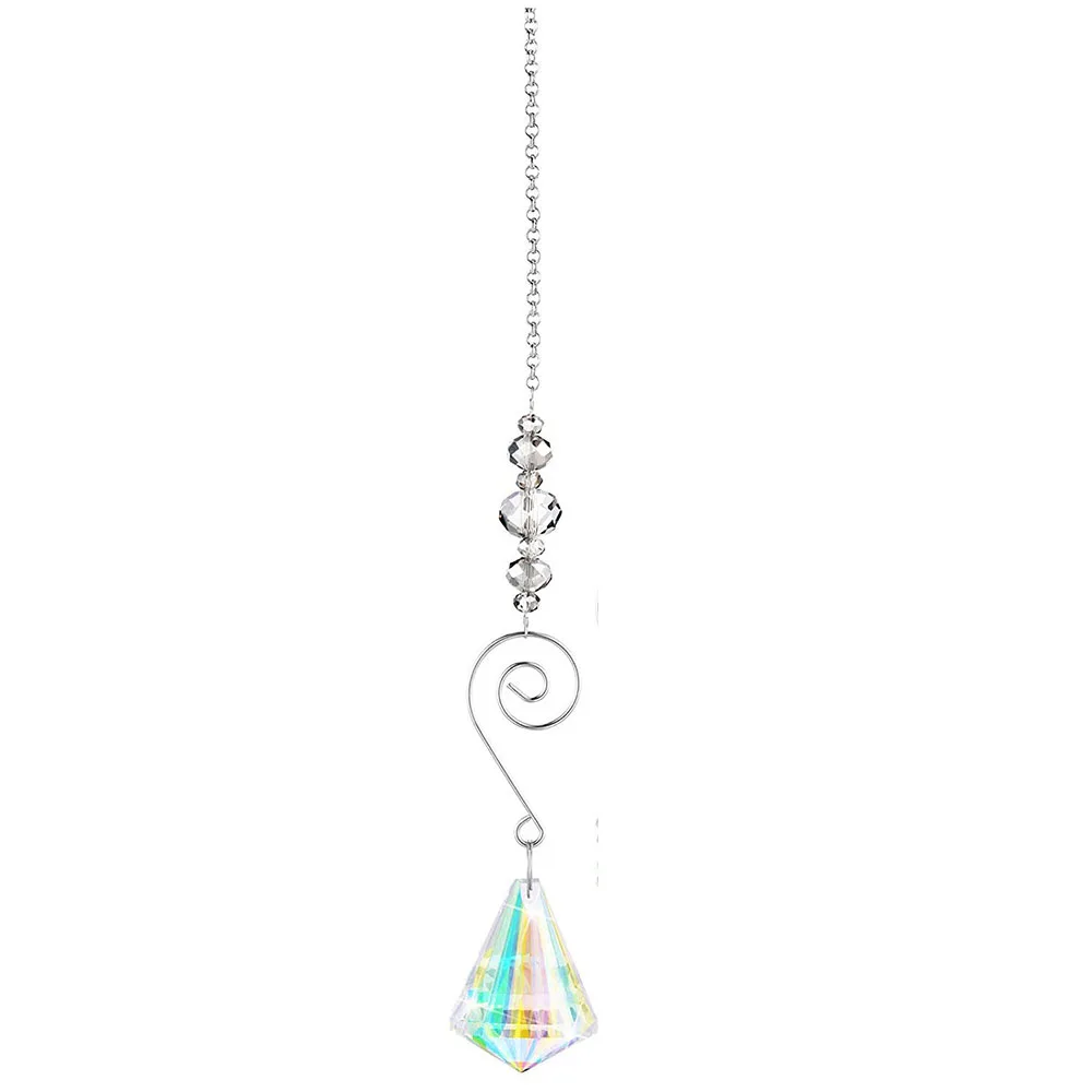 1pcs Crystal Suncatchers Hanging Crystals Sun Catcher Prisms Pendant with ChainRainbow Maker for Window Home Office Garden Decor