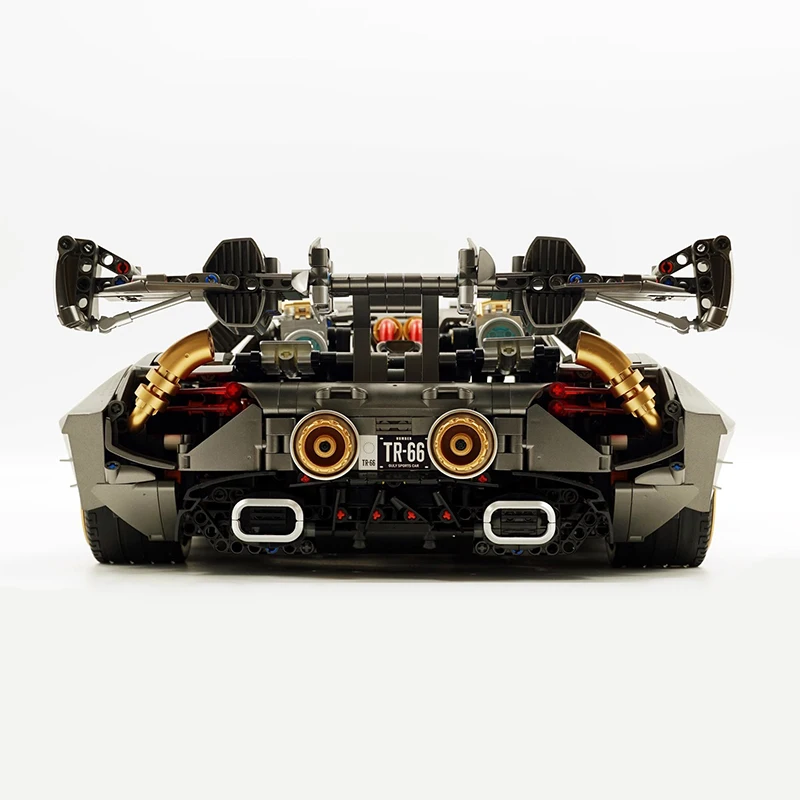 Guly 10629 placage technique gris MOC Super Sprots modèle de voiture blocs de construction briques bricolage Puzzle jouets anniversaire cadeaux de noël