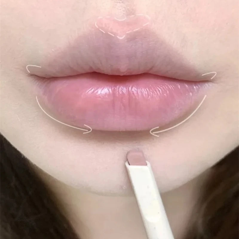 Penna per labbra nude a cinque colori, resistente, impermeabile, opaca, rossetto in velluto, facile da sbiadire, rossetto carnoso, trucco per il contorno delle labbra