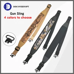2-Point Traditional Tactical Harness with Swivels Durable Shoulder Padding Strap Metal Hardware Length Adjuster Shoulder Strap