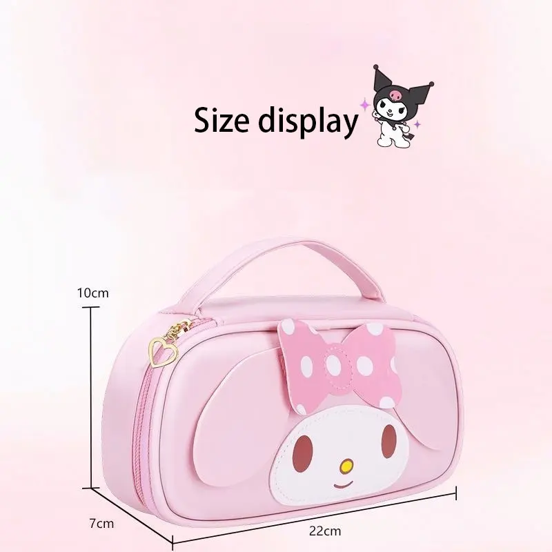 Borsa per il trucco in Pu da donna Anime Sanrio Kuromi Melody Cinnamoroll articoli da toeletta Organizer per cosmetici borsa con cerniera da viaggio