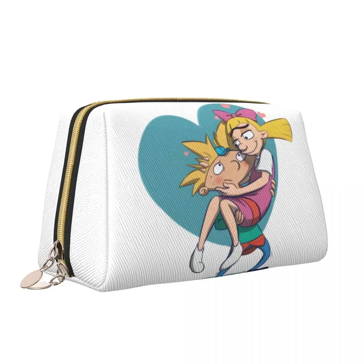 Hey Arnold Anime Comedy Helga Pataki Cosmetic Bag Women Kawaii Big Capacity Makeup Case Beauty Storage Toiletry Bags