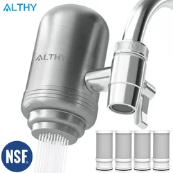 ALTHY Stainless Steel Faucet Tap Water Filter Purifier System, NSF Certified Reduces Lead, Chlorine & Bad Taste Kitchen