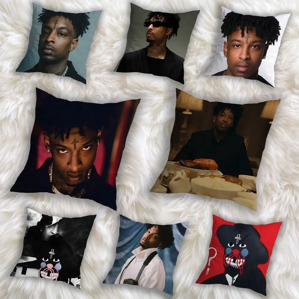 

M-Mr Recoup COOL 21 SavageS Pillow Case Anti-dustmite Pillowcase Invisible zipper silky short plush Sofa cushion cover