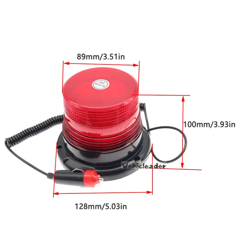 12/24V LED Auto Warnung Strobe Licht Notfall Rotierenden Traffice Anzeige Polizei Blinkende Leuchtfeuer Orange Blau Rot flash