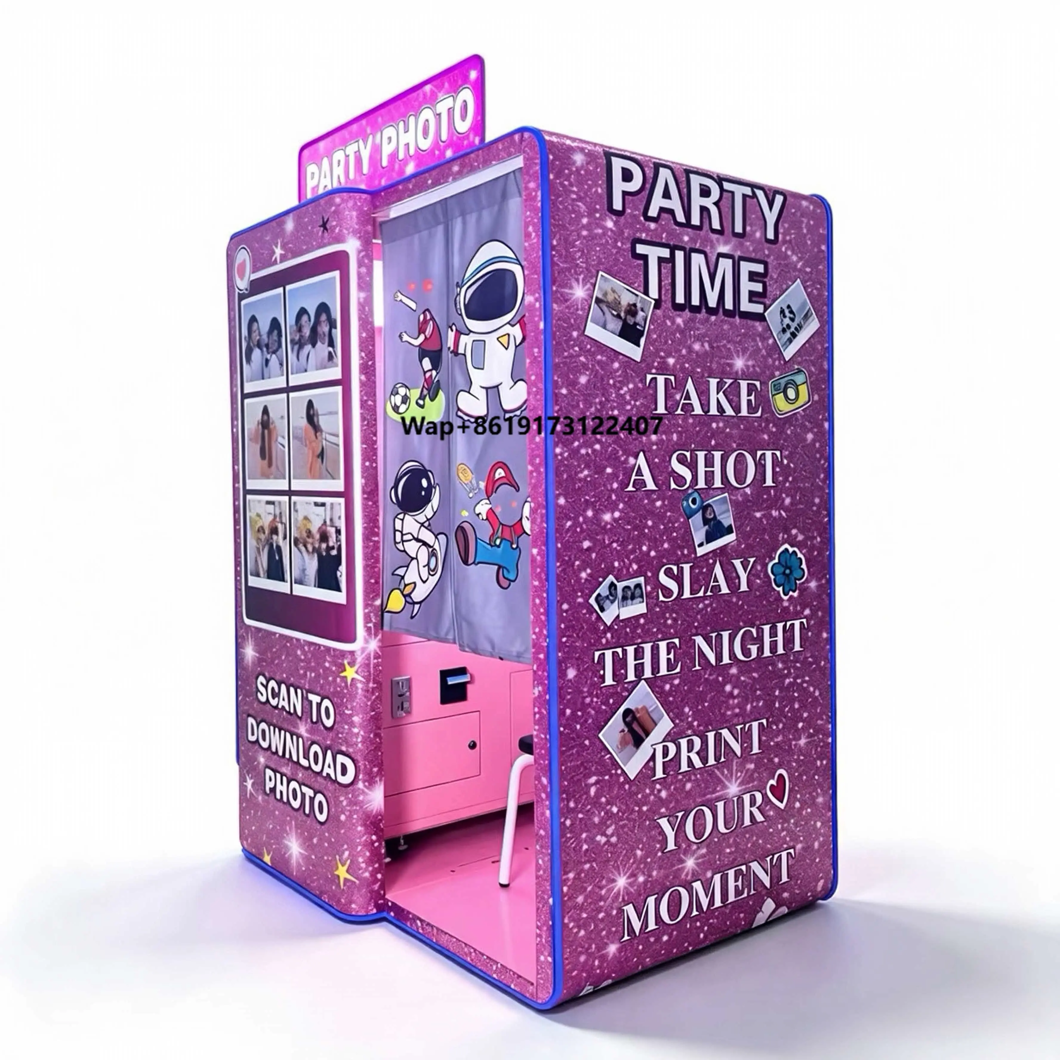 Hot Sale Portable Digital Party Photo Booth Machine Professional Selfie Interactive Arcade Photo Booth for Weddings and Events