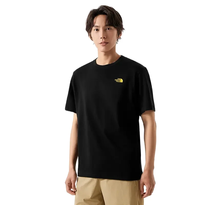THE NORTH FACE Short-Sleeved T-Shirt Printed Comfortable Breathable Sports Outdoor Black Unisex