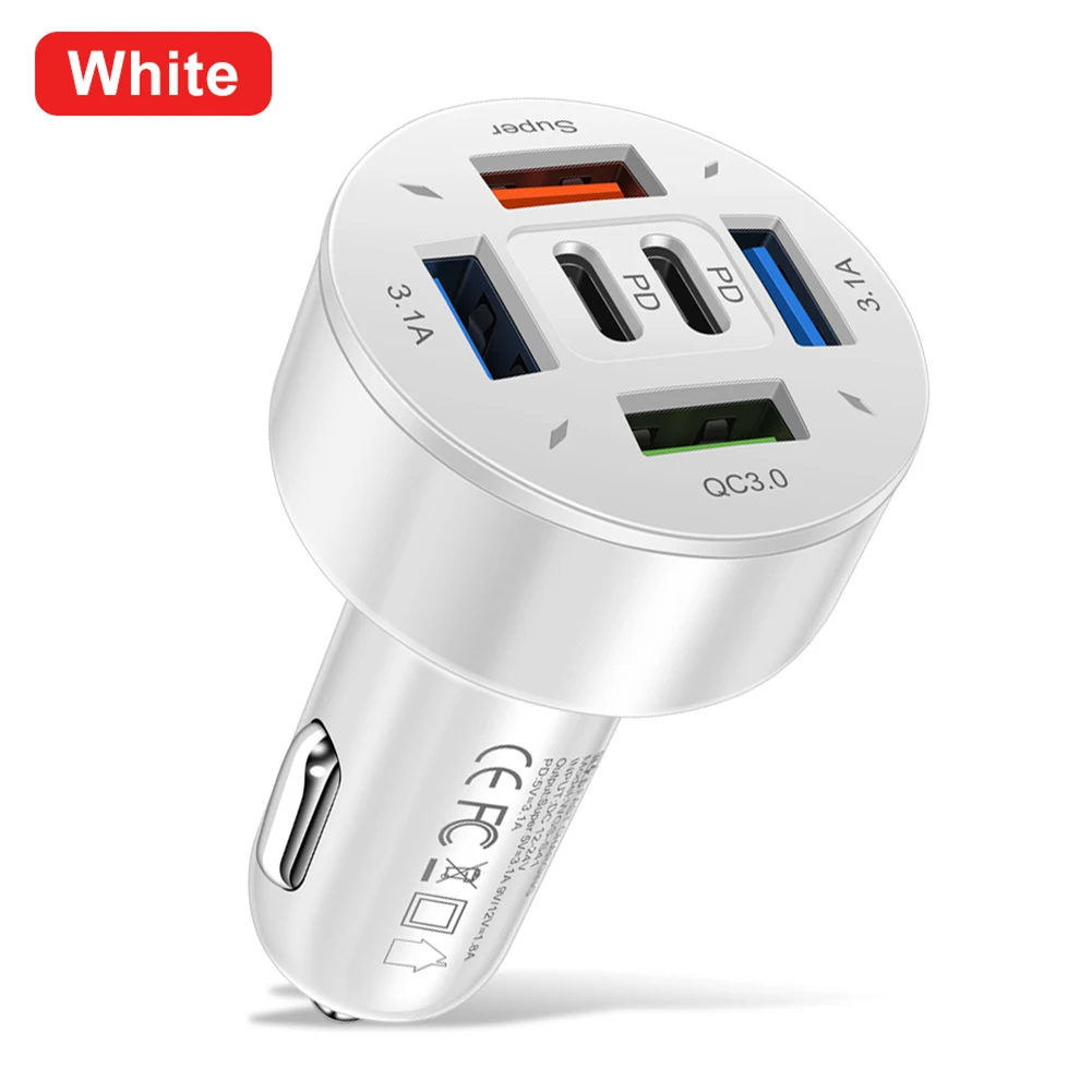 For Efficient Charging Car Adapter Automotive Fast Charging Cable Black 3.1A Output Multiple Charging Protocols For Most Models