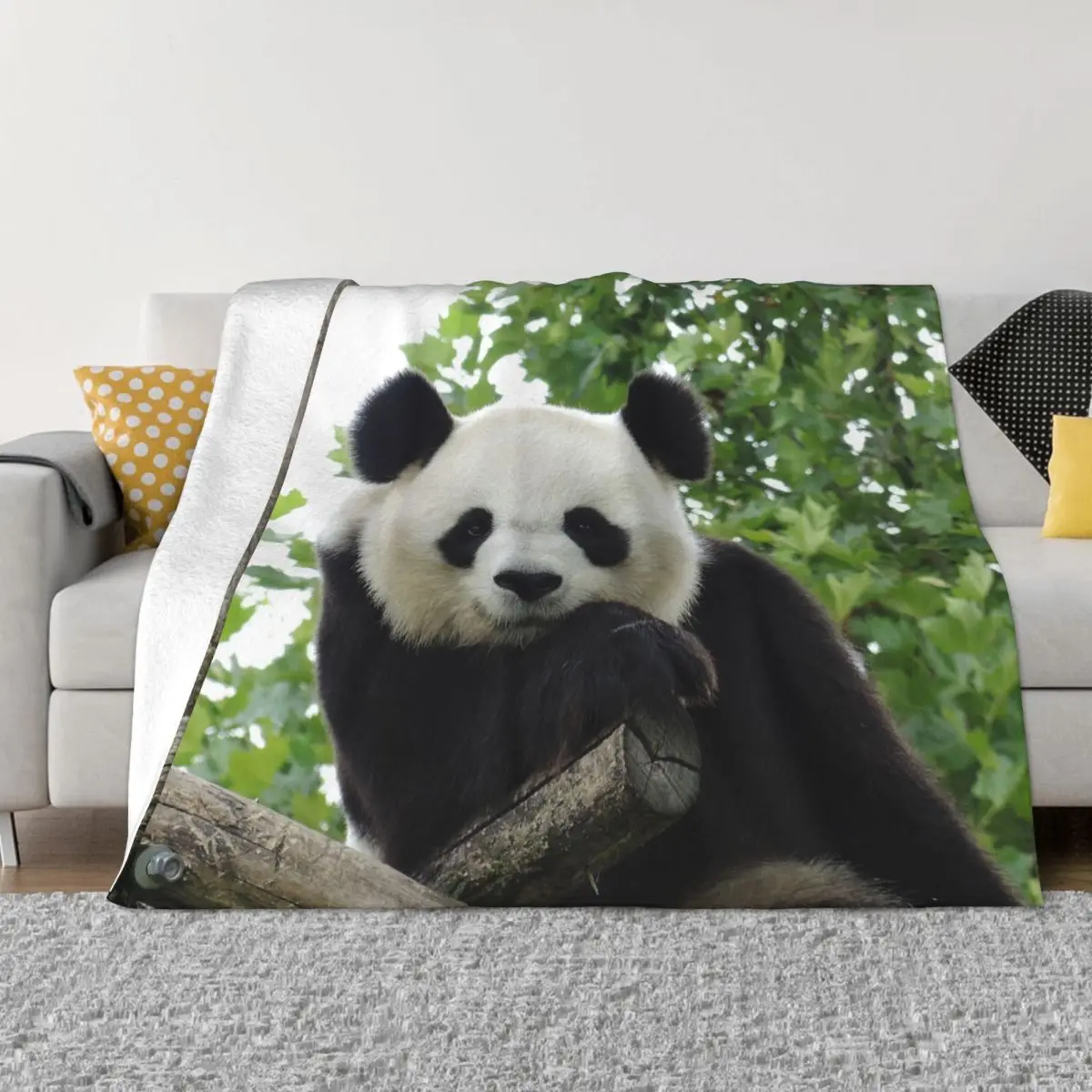 

Cute Wild Panda Blanket Flannel Summer Air Conditioning Lovely Animal Breathable Throw Blankets for Bedding Outdoor Quilt