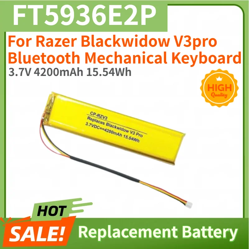 FT5936E2P Battery 3.7V 4200mAh 15.54Wh for Razer Blackwidow V3pro Bluetooth Mechanical Keyboard High Quality Replacement Battery