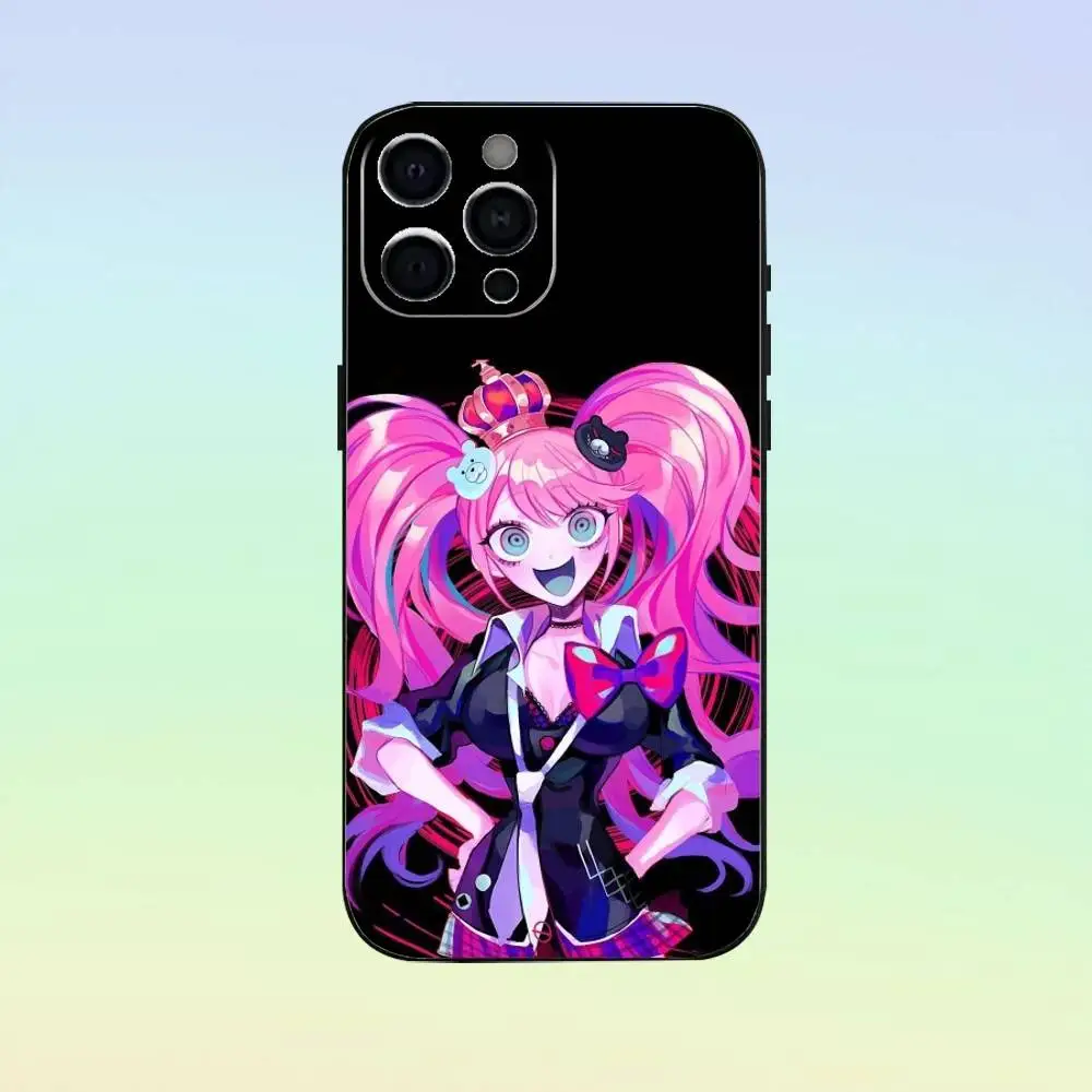 เคสโทรศัพท์ J-Junko Anime e-EnoshimaS สำหรับ iPhone 17, 16, 15, 14, 13, 12, 11 และอื่นๆ  วัสดุซิลิโคนนิ่ม สีดำ