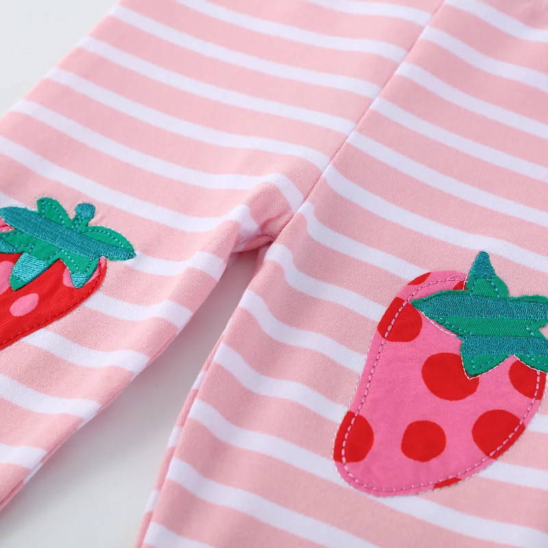 القفز متر 2-7T الفراولة طفل الفتيات طماق الملابس سروال شكل قلم رصاص الساخن بيع طماق السراويل جديد ربيع الخريف الملابس