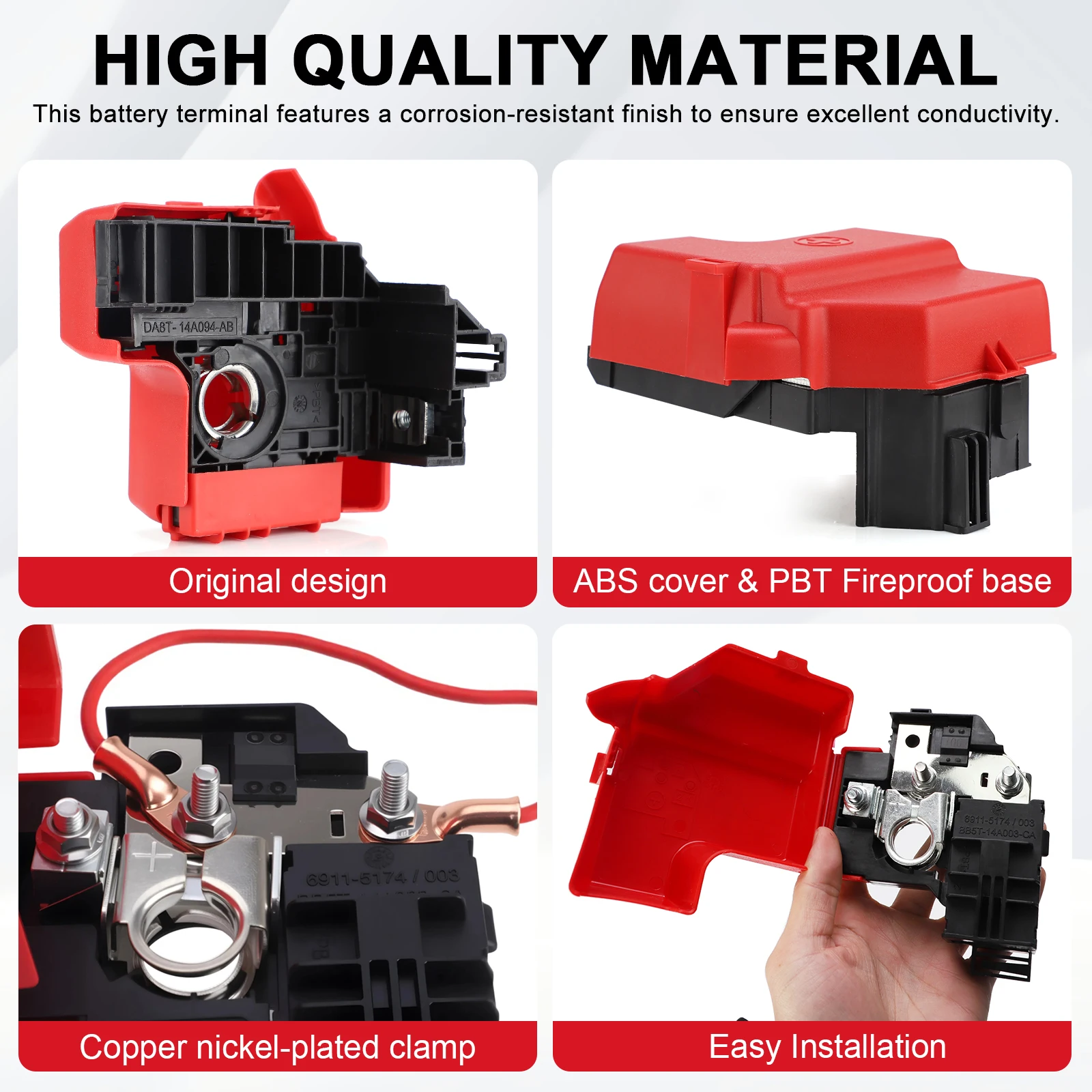 

For 2011 2012 2013-2018 2019 Ford Taurus Explorer Police Taurus DA8Z-14526-A Car Battery Terminal Circuit Breaker & Clean Brush