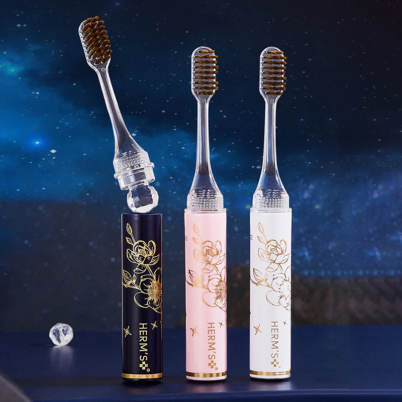Brosse à dents en forme de rouge à lèvres, Portable, détachable, nettoyage des dents, Ultra doux, cadeau de soins bucco-dentaires, 1/3 pièces