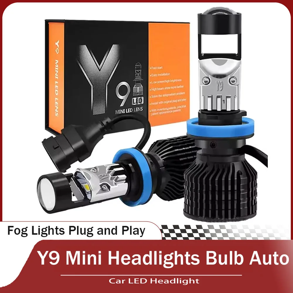 

Car LED Headlight Bulbs H11 H7 H8 120W Y9 H9 9005 HB3 9006 HB4 6000K 12V Mini Projector Lens Fog Lamps RHD LHD LED Headlight