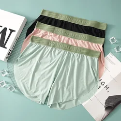 Quick Drying Underpant Men Sexy Ice Silk Underwear Arrow Pants Boxer Briefs Penis Pouch Panties Breathable Fitness Boxer Short