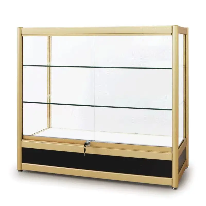 custom.Glass display counter Convenience store supermarket display cabinet products  with lock transparent cases